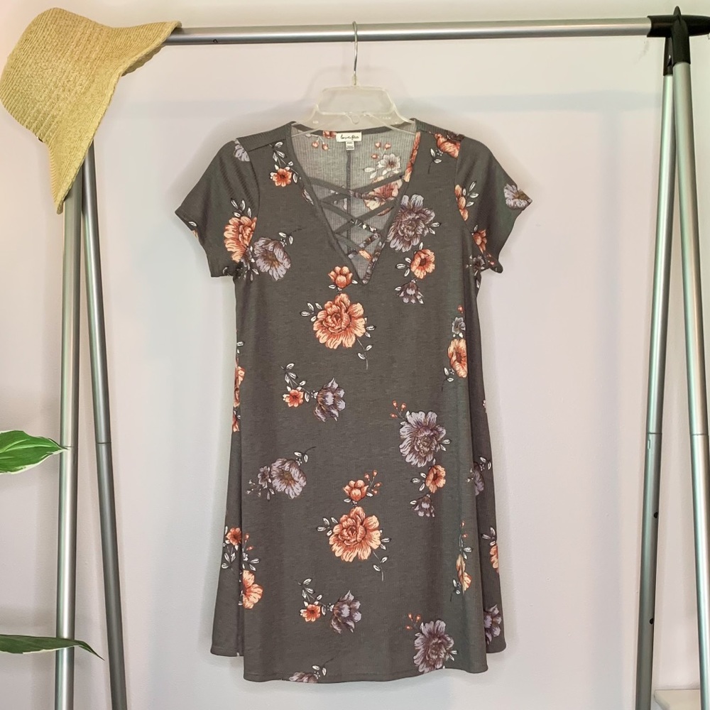 “Love, Fire” Floral Casual Dress